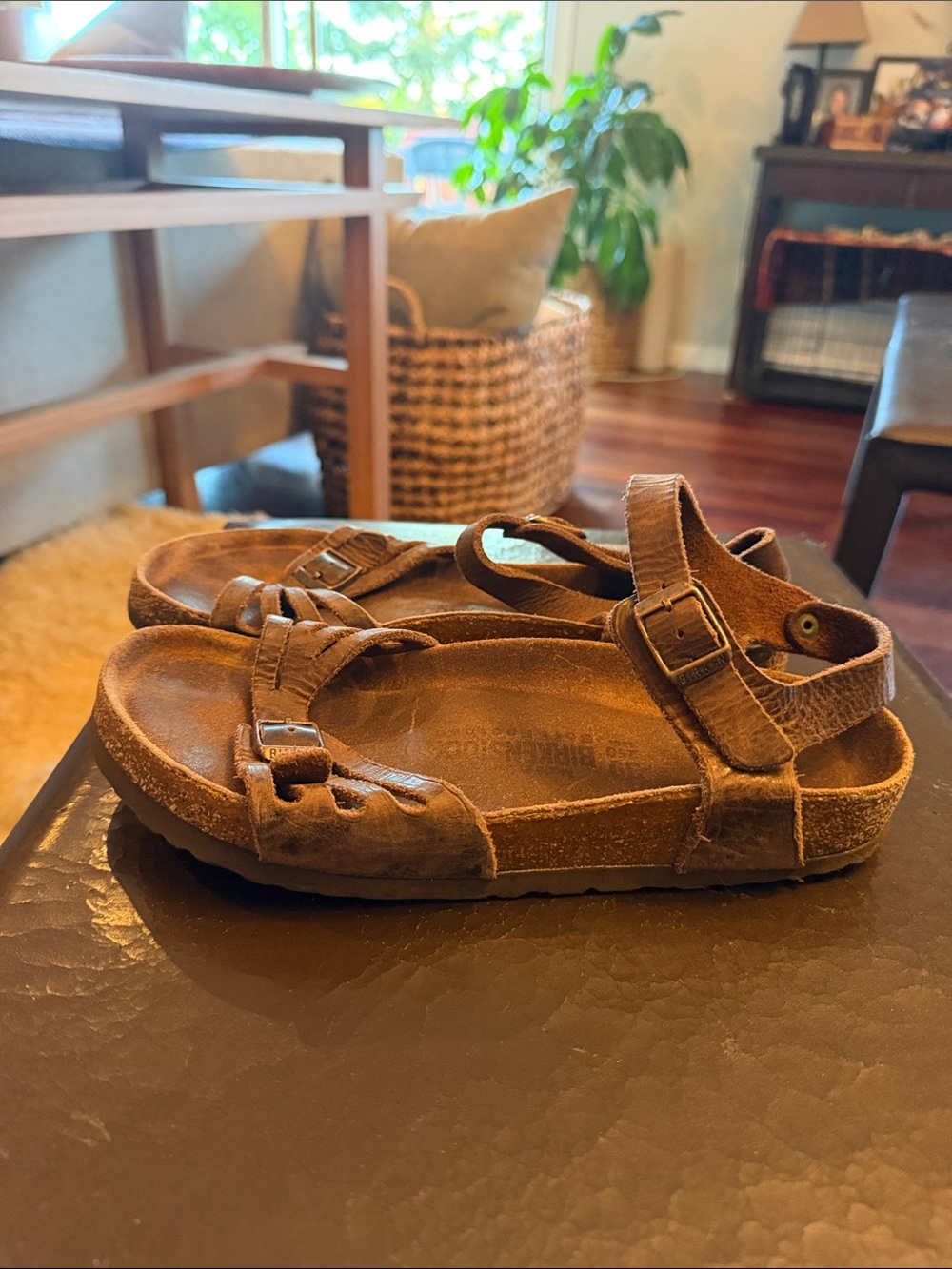 Brown Birkenstock Bali Sandals - Picture 2 of 4